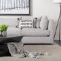 69438-CFD - Kimia 14x26 White/Black Fabric Herringbone w/Fringed Pillow Cover w/Filler