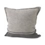69443-CFD - Zadie 20x20 Light/Dark Gray Fabric Color Blocked Pillow Cover w/Down Filler