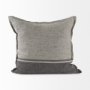 69443-CFD - Zadie 20x20 Light/Dark Gray Fabric Color Blocked Pillow Cover w/Down Filler