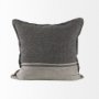 69443-CFD - Zadie 20x20 Light/Dark Gray Fabric Color Blocked Pillow Cover w/Down Filler