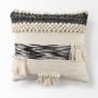68391-CFD - Beardell 18x18 Cream And Black w/Tassels Pillow Cover w/Down Filler
