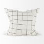 68875-CFD - Suzanne 22 x 22 White/Black Square Pattern Pillow Cover w/Filler