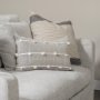 68882-CFD - Linda 13x21 Navy And Cream With White Detail Pillow Cover w/Down Filler
