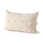 68884-CFD - Erica 13x21 Cream With White Detail Pillow Cover w/Down Filler