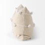 68884-CFD - Erica 13x21 Cream With White Detail Pillow Cover w/Down Filler