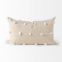 68884-CFD - Erica 13x21 Cream With White Detail Pillow Cover w/Down Filler