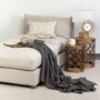 68884-CFD - Erica 13x21 Cream With White Detail Pillow Cover w/Down Filler