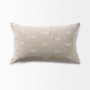 68892-CFD - Lacey 13x21 Beige/White Decorative Pillow Cover w/Down Filler
