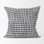 70309-CFD - Jolie 22x22 Cream w/ Black Print Linen Square Pillow Cover w/Filler