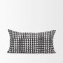 70310-CFD - Jolie Cream w/ Black Print Linen Lumbar Pillow Cover w/Filler