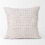 70311-CFD - Jayden Cream w/ Merlot Print Linen Square Pillow Cover