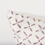 70311-CFD - Jayden Cream w/ Merlot Print Linen Square Pillow Cover