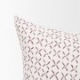70312-CFD - Jayden 14x26 Cream w/ Merlot Print Linen Lumbar Pillow Cover w/Filler