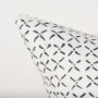 70313-CFD - Jayden 22x22 Cream w/ Black Print Linen Square Pillow Cover w/Filler