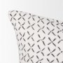 70314-CFD - Jayden 14x26 Cream w/ Black Print Linen Lumbar Pillow Cover w/Filler