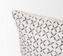 70314-CFD - Jayden 14x26 Cream w/ Black Print Linen Lumbar Pillow Cover w/Filler