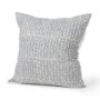 70319-CFD - Jennelle 22x22 Cream w/ Indigo Print Linen Square Pillow Cover w/Filler