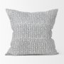 70319-CFD - Jennelle 22x22 Cream w/ Indigo Print Linen Square Pillow Cover w/Filler