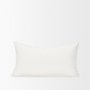 70320-CFD - Janelle 14x26 Cream w/ Indigo Print Linen Lumbar Pillow Cover w/Filler