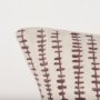 70323-CFD - Jenna 22x22 Beige w/ Merlot Print Linen Square Decorative Pillow Cover w/Down Filler