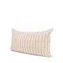 70326-CFD - Jace 16x28 Cream w/ Beige Stripe Lumbar Pillow Cover w/Down Filler