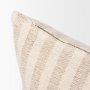 70326-CFD - Jace 16x28 Cream w/ Beige Stripe Lumbar Pillow Cover w/Down Filler