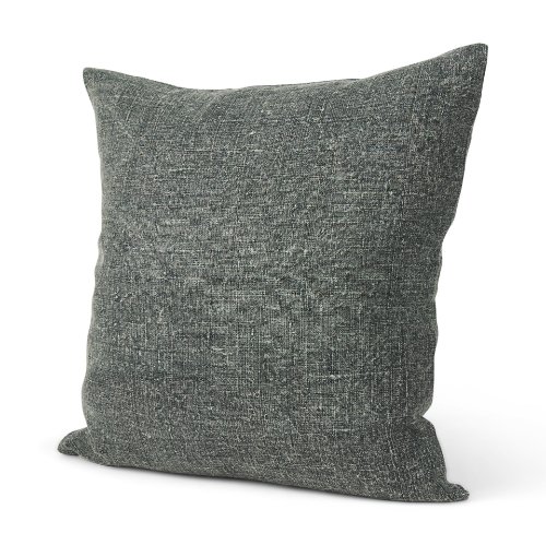 70328-CFD - Jack Green Linen Square Decorative Pillow Cover w/Down Filler