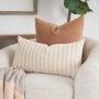 70329-CFD - Jack Rust Linen Square Decorative Pillow Cover w/Down Filler