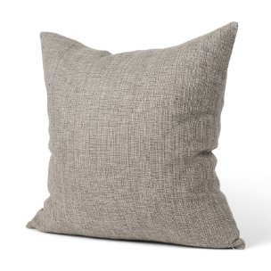 Jacklyn 22x22 Grey Linen Square Decorative Pillow Cover w/Down Filler