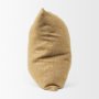 70332-CFD - Jacklyn 22x22 Mustard Linen Square Decorative Pillow Cover w/Down Filler