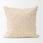 71084-CFD - Jacory 22x22 Cream Checker Textured Decorative Square Pillow Cover w/Down Filler