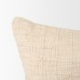 71084-CFD - Jacory 22x22 Cream Checker Textured Decorative Square Pillow Cover w/Down Filler