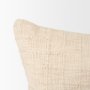 71085-CFD - Jacory 14x26 Cream Checker Textured Lumbar Pillow Cover w/Down Filler