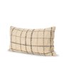 71087-CFD - Jaela 14x26 Beige and Black Striped Lumbar Pillow Cover w/Down Filler