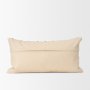 71087-CFD - Jaela 14x26 Beige and Black Striped Lumbar Pillow Cover w/Down Filler