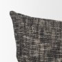 71090-CFD - Jalia Cream and Black Cotton Decorative Square Pillow Cover w/Down Filler