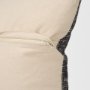 71090-CFD - Jalia Cream and Black Cotton Decorative Square Pillow Cover w/Down Filler