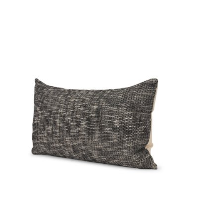 71091-CFD - Jalia 14x26 Cream/Black Cotton Decorative Lumbar Pillow Cover w/Down Filler