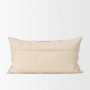 71091-CFD - Jalia 14x26 Cream/Black Cotton Decorative Lumbar Pillow Cover w/Down Filler