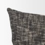71091-CFD - Jalia 14x26 Cream/Black Cotton Decorative Lumbar Pillow Cover w/Down Filler
