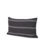 71095-CFD - Jayme 14x26 Gray/White Striped Cotton Lumbar Pillow Cover w/Filler