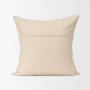 71097-CFD - Jaxon 22x22 Beige/Black Striped Cotton-Linen Square Pillow Cover w/Down Filler