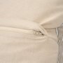 71097-CFD - Jaxon 22x22 Beige/Black Striped Cotton-Linen Square Pillow Cover w/Down Filler