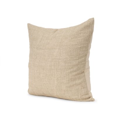 71099-CFD - Jeren 22x22 Beige Cotton Linen Square Pillow Cover w/Down Filler