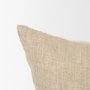 71099-CFD - Jeren 22x22 Beige Cotton Linen Square Pillow Cover w/Down Filler
