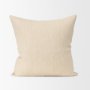 71100-CFD - Jenner 22x22 Cream Cotton Linen Blend Square Pillow Cover w/Filler