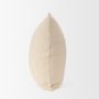 71100-CFD - Jenner 22x22 Cream Cotton Linen Blend Square Pillow Cover w/Filler