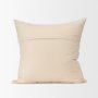 71100-CFD - Jenner 22x22 Cream Cotton Linen Blend Square Pillow Cover w/Filler