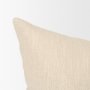71100-CFD - Jenner 22x22 Cream Cotton Linen Blend Square Pillow Cover w/Filler