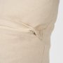 71100-CFD - Jenner 22x22 Cream Cotton Linen Blend Square Pillow Cover w/Filler